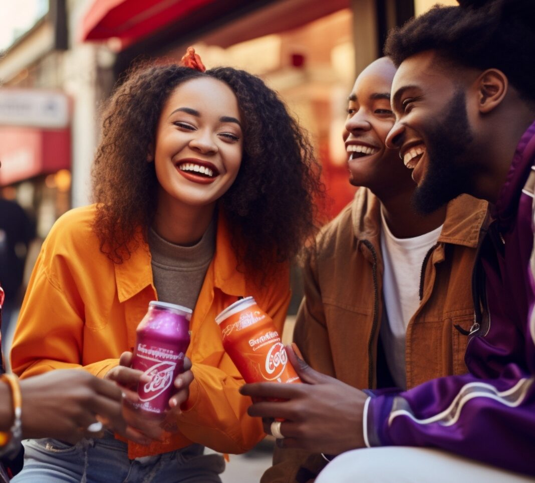trendy teens with drinks - Upshot Vending